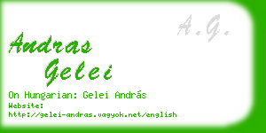 andras gelei business card