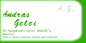 andras gelei business card